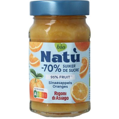 Natu Sinasappel jam -70% suiker 240 gram - Beleg