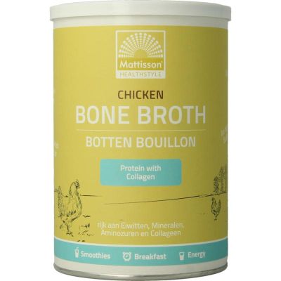 Mattisson Chicken bone broth - Botten bouillon kip 400 gram - Overige vitaminen/mineralen