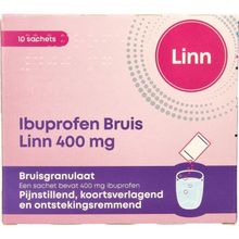 Foto van Linn Ibuprofen bruisgranulaat 400mg