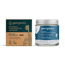 Foto van Georganics Mineral toothpaste powder english peppermint