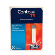 Foto van Bayer Contour TS teststrip
