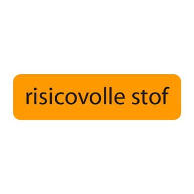 Strooketiket risicovolle stof 44 x 11 mm 750 stuks - 