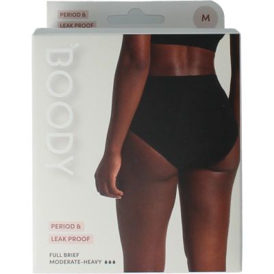 Foto van Boody Menstruatieondergoed tailleslip zwart normaal/hevi
