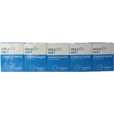 Hekahaft Cohesive windsel 4m x 6 cm 5 stuks - Overige wondverzorging
