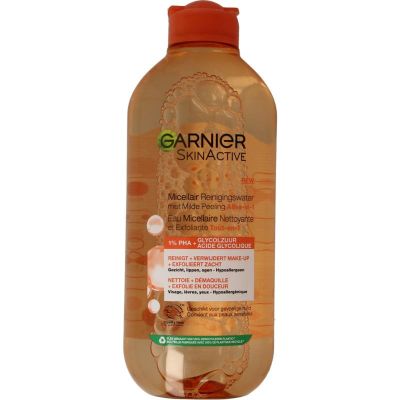 Garnier SkinActive micellair reinigingswater milde peeling Garnier SkinActive micellair reinigingswater milde peeling 400 Milliliter - Reiniging