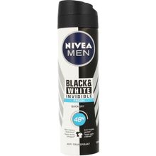 Foto van Nivea Men deodorant spray invisible black & white fresh