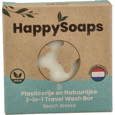 Happysoaps 3-in-1 Travel wash beach 40 gram - Insectenbeten