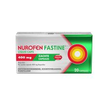 Foto van Nurofen Fastine liquid caps 400 mg ibuprofen