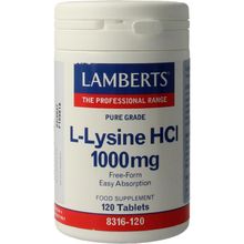 Foto van Lamberts L lysine 1000mg L8316 120