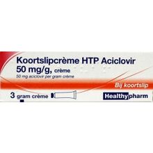Foto van Healthypharm Koortslip creme aciclovir