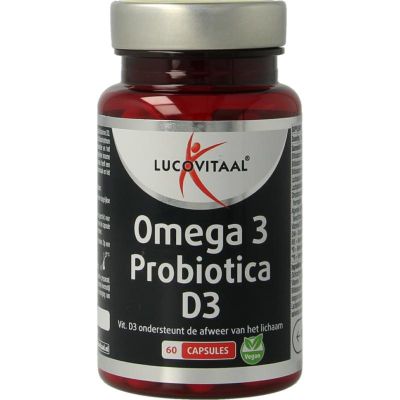 Lucovitaal Omega 3 probiotica D3 vegan 60 capsules - Vetzuren