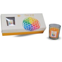 Foto van Giftset geurkaars flower of life