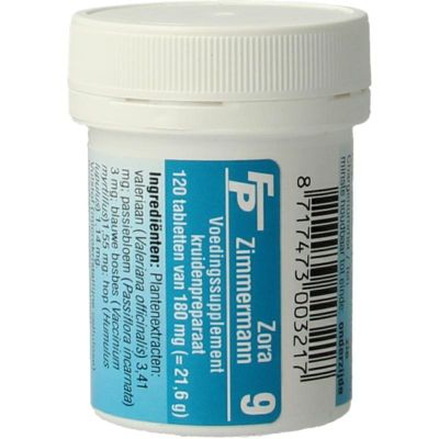 Medizimm Zora 9 120 tabletten - Fytotherapie