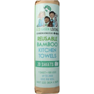 Eco Green Living Keukenrol bamboo 20 vellen 1 rol - Algemeen