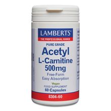 Foto van Lamberts Acetyl l-carnitine 500 mg