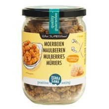 Foto van Terrasana Raw moerbei bessen wit in glas