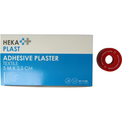 Hekaplast Hechtpleister textiel 5 x 2.5 cm Hekaplast Hechtpleister textiel 5 x 2.5 cm 12 stuks - Pleisters