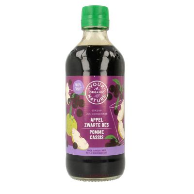 Your Organic Nat Diksap appel zwarte bes 400 Milliliter - Dranken