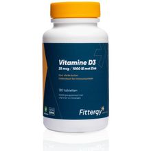 Foto van Fittergy Vitamine D3 25 mcg met zink