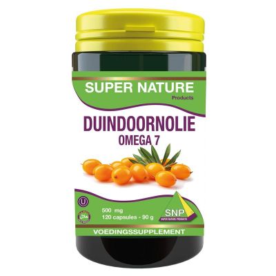 SNP Duindoorn olie omega 7 halal kosher 500 mg SNP Duindoorn olie omega 7 halal kosher 500 mg 120 capsules - Vetzuren