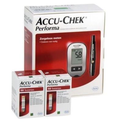 Bloedglucosemeter Accu Chek Performa + 100 teststrips