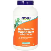 Foto van NOW Calcium 500mg magnesium 250mg