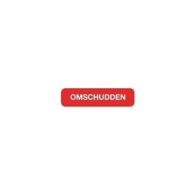 Strooketiket omschudden rood 44 x 11 mm 750 stuks - 