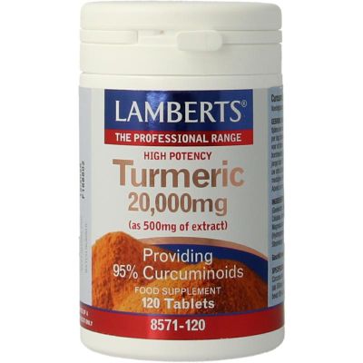 Lamberts Curcuma 20.000 mg (turmeric) 120 tabletten - Fytotherapie