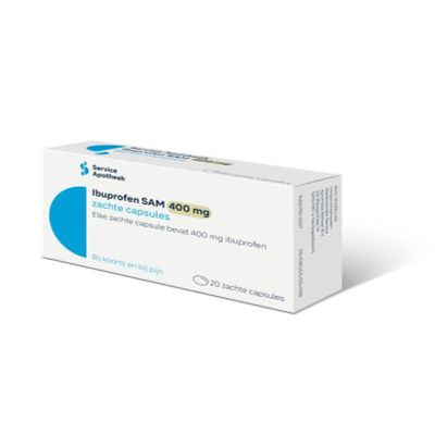 Service Apotheek Ibuprofen 400mg liquid 20 capsules - Pijnstillers