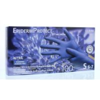 Epidermprotect Nitriel onderzoekhandschoen poedervrij S blauw