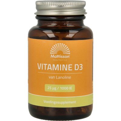 Mattisson Absolute Vitamine D3 25 mcg / 1.000 IU 300 tabletten - Vitamine enkel