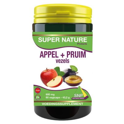 SNP Appel pruim vezels 600 mg puur SNP Appel pruim vezels 600 mg puur 60 vegicaps - Afslank supplementen