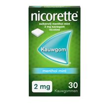 Nicorette Kauwgom 2 mg menthol mint Foto van Nicorette Kauwgom 2 mg menthol mint