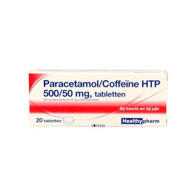 Foto van Healthypharm Paracetamol 500 mg coffeine