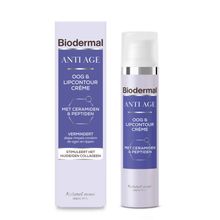Foto van Biodermal Anti age oog- en lipcontour creme