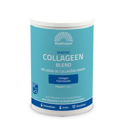 Mattisson Marine collageen blend met vit c en hyaluron MSC 300 gram - Overige vitaminen/mineralen