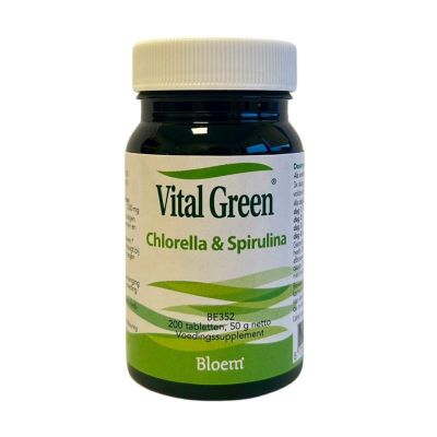 Bloem Chlorella & spirulina vital green 200 tabletten - Fytotherapie