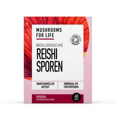 Mushrooms F Life Reishi sporen poeder bio 60 gram - Algemeen