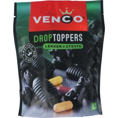 Venco Droptoppers lekker stevig 225 gram - Snoepgoed