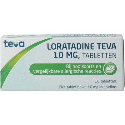 Teva Loratadine 10mg 10 tabletten - Hooikoorts