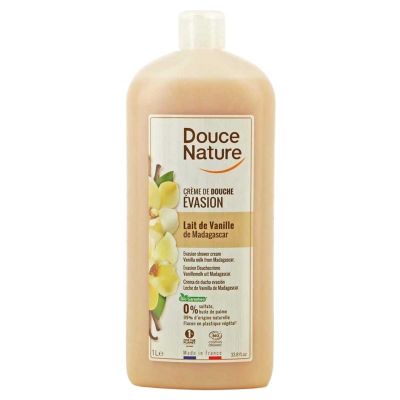 Douce Nature Douchecreme evasion vanillmelk uit Madagaskar bio 1 liter - Bad/douche