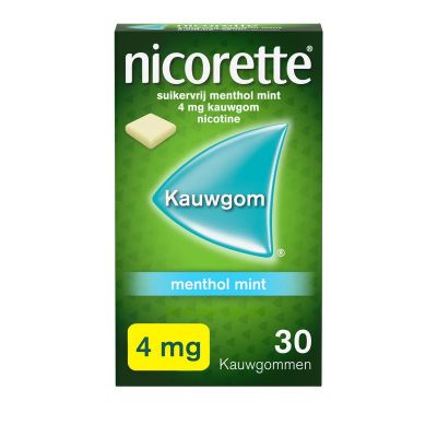 Nicorette Kauwgom 4 mg menthol mint 30 stuks - Stoppen met roken
