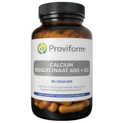 Proviform Calcium bisglycinaat 400 + D3 90 Vegetarische capsules - Mineralen enkel