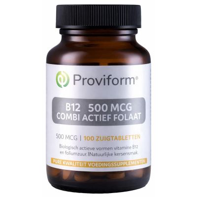 Foto van Proviform Vitamine B12 500mcg combi actief folaat
