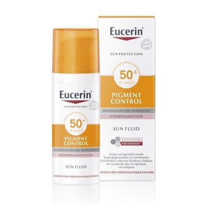 Foto van Eucerin Sun fluid pigment control SPF50+