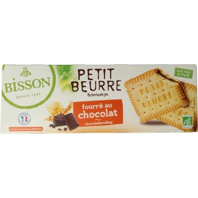 Bisson Petit beurre biscuit met chocolade bio Bisson Petit beurre biscuit met chocolade bio 197 gram - Koek