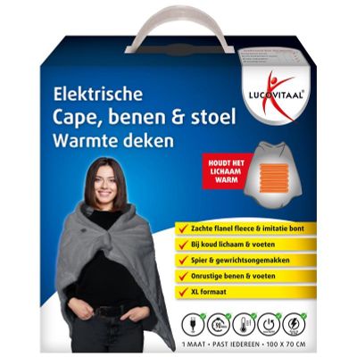 Lucovitaal Electrische cape benen & stoel warmte deken 1 paar - Overige vitaminen/mineralen