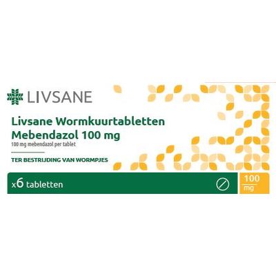 Livsane Mebendazol 100 mg wormkuur