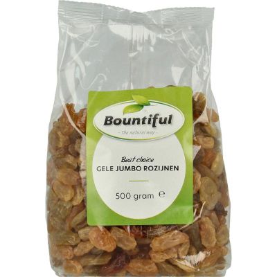 Bountiful Gele jumbo rozijnen 500 gram - Overig reform/levensmiddelen