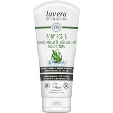Foto van Lavera Body scrub/douche exfoliante bio EN-FR-IT-DE